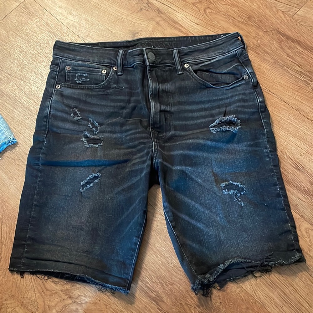 American Eagle Black Vintage Jean Shorts